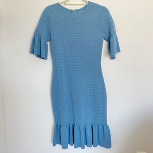 Michael Kors 2018 Luxury Knitted Light Blue Dress
